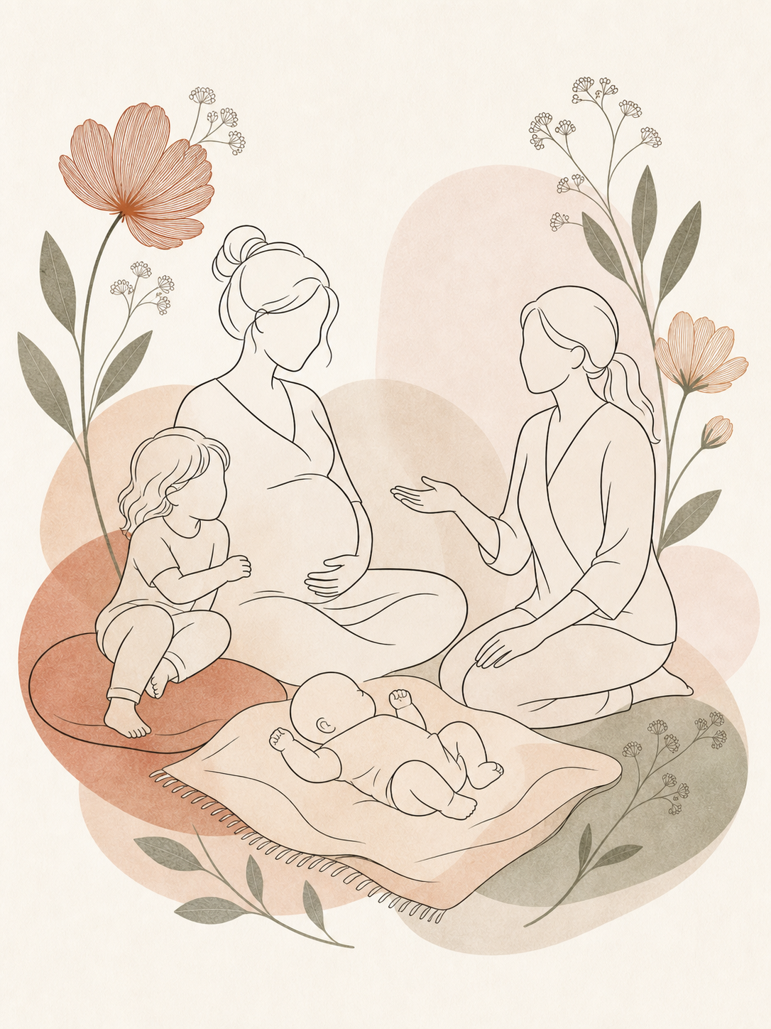 Family and practitioner in a nurturing clinic setting